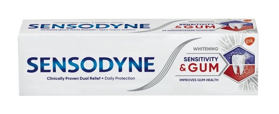 Zobna pasta za občutljive zobe Sensitivity & Gum Whitening, Sensodyne, 75 ml