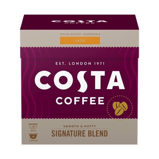 Kava v kapsulah Latte, Costa, 182,4g