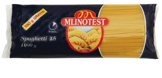 Špageti 45 Durum, Mlinotest, 1 kg