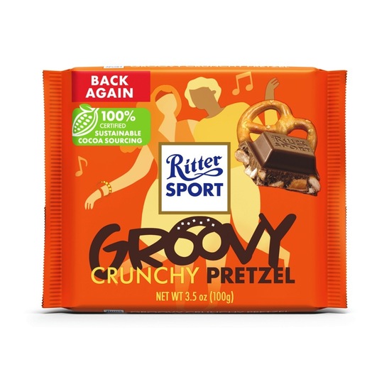 Čokolada, Groovy Crunchy Brezel, Ritter Sport, 100 g