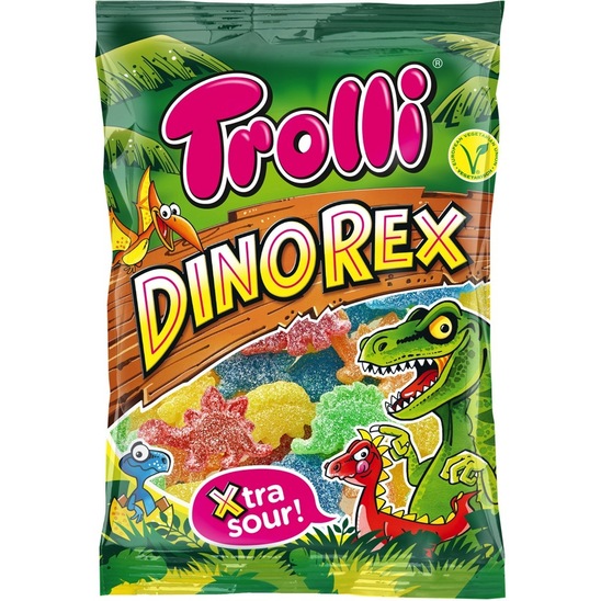 Bonboni Dino Rex, Extra sour, Trolli, 200 g