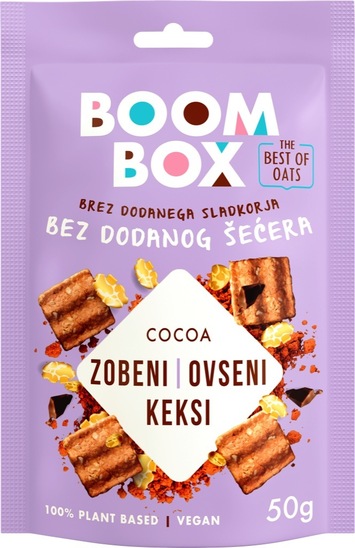 Ovseni keksi, kakav, Boom Box, 50 g