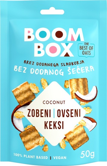 Ovseni keksi, kokos, Boom Box, 50 g