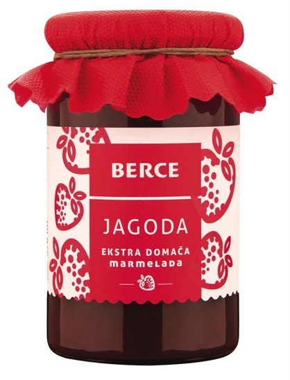 Ekstra jagodna domača marmelada, Berce, 370 ml