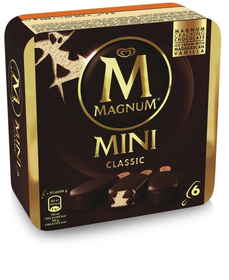 Sladoled na palčki, Mini Classic, Magnum, 6 x 55 ml