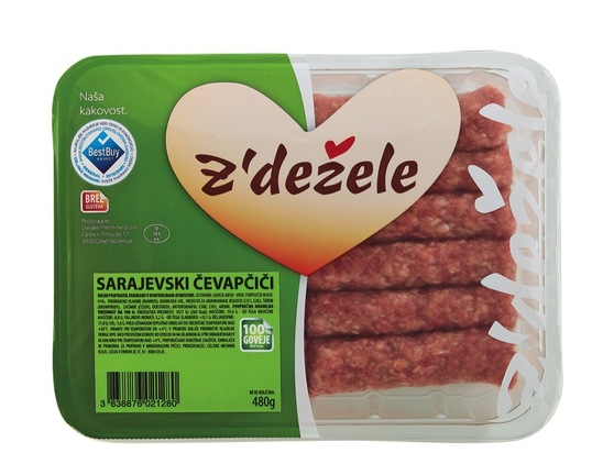 Sarajevski čevapčiči, Z'dežele, pakirano, 480 g