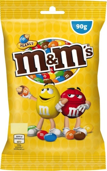 Čokoladni bonboni z arašidi, M&M's, 90 g