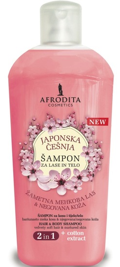 Šampon za lase in telo, japonska češnja, Afrodita, 1000 ml