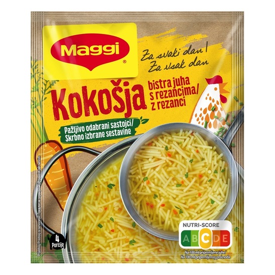 Juha s kokošjimi rezanci, Maggi, 58 g