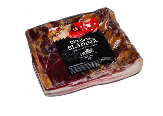 Prekajena domača slanina, Belje, pakirano, cena za kg