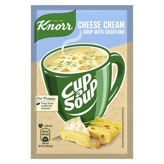 Sirova juha s popečenimi kruhki Cup a Soup, Knorr, 22 g