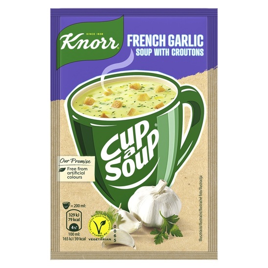 Francoska česnova juha s popečenimi kruhki Cup a Soup, Knorr, 18 g