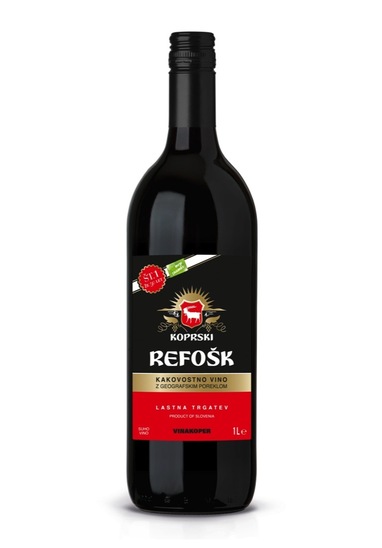 Refošk, kakovostno rdeče vino, Okusi slovenske istre, Vinakoper, 1 l