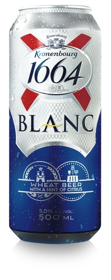 Pivo 1664 Blanc, Kronenbourg, 5% alkohola, 0,5 l