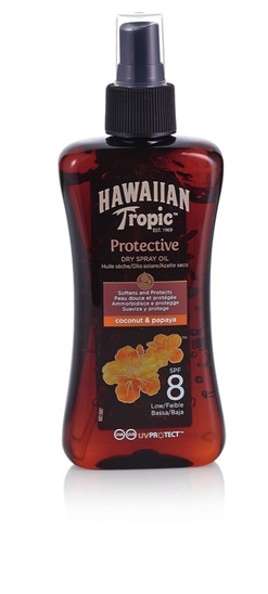 Olje za sončenje, SPF 8, Hawaiian Tropic, 200 ml