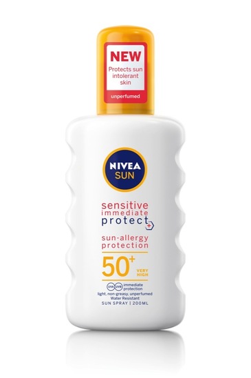 Sprej za zaščito pred alergijo na sonce, SPF 50, Sensitive, Nivea Sun, 200 ml