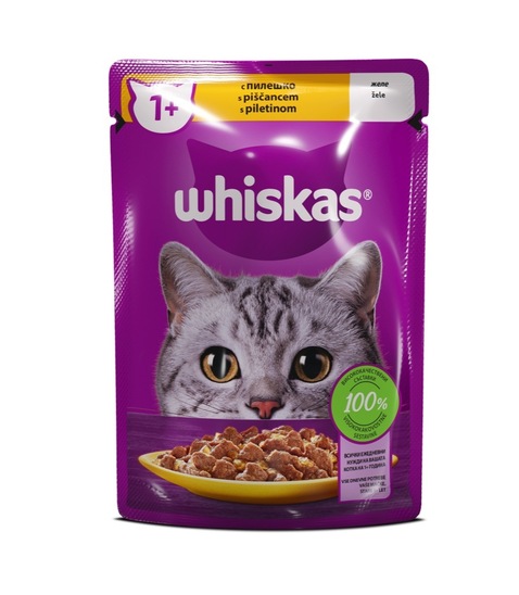 Hrana za mačke, piščanec, Whiskas, 85 g