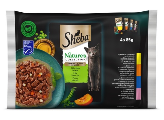 Hrana za mačke Mix, Sheba Nature, 4 x 85 g