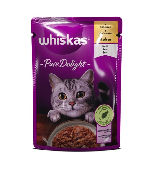 Hrana za mačke Pure delight, piščanec, Whiskas, 85 g