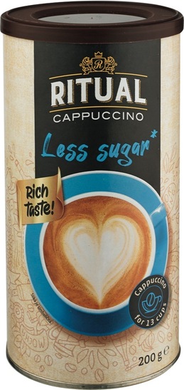 Cappuccino instant, z manj sladkorja, Ritual, 200 g