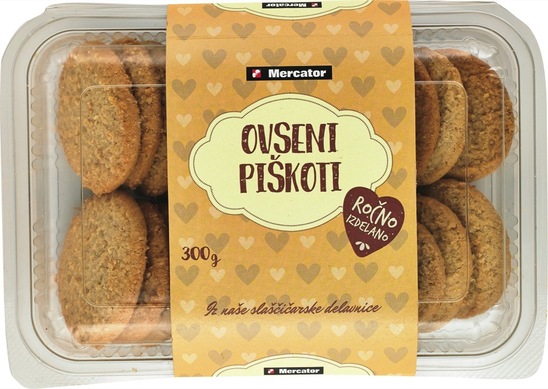 Ovseni piškoti, Mercator, 300 g