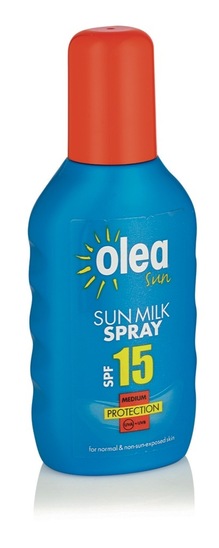 Mleko za zaščito pred soncem, v spreju, SPF 15, Olea, 200 ml