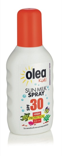 Mleko za zaščito pred soncem, v spreju, za otroke, SPF 30, Olea, 200 ml