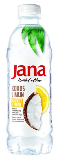 Negazirana voda s kokosom in limono, Jana, 0,5 l