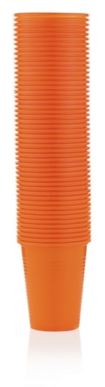 Plastični kozarci, Neplast, 200 ml, 50 kosov, oranžne barve