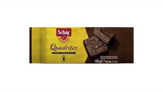 Čokoladni vaflji Quadritos brez glutena, Schar, 40 g