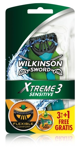 Ročni brivnik Wilkinson Extreme3, 3 + 1 gratis
