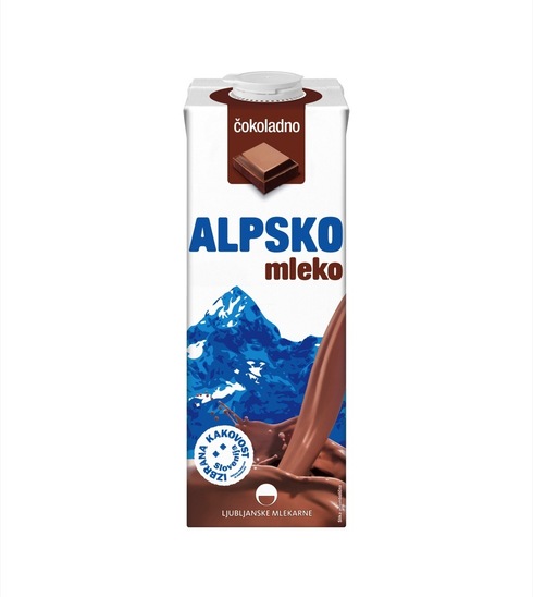 Alpsko mleko s čokolado, Ljubljanske mlekarne, 1 l