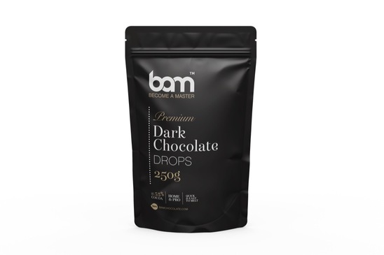 Čokoladne kapljice, temna čokolada, BAM, 250 g