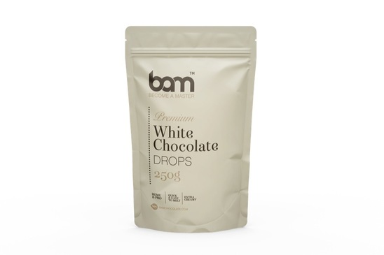 Čokoladne kapljice, bela čokolada, BAM, 250 g