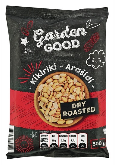 Praženi in neslani arašidi, Garden Good, 500 g