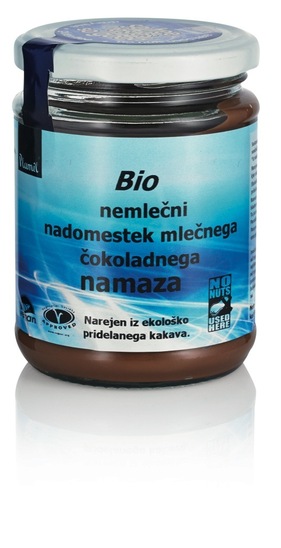 Bio čokoladni namaz z nemlečnim nadomestkom mlečne čokolade, Plamil, 275 g