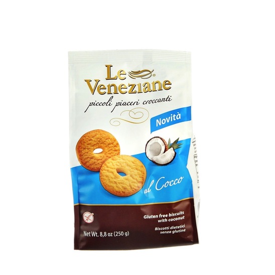 Koruzni piškoti s kokosom brez glutena, Le Veneziane, 250 g