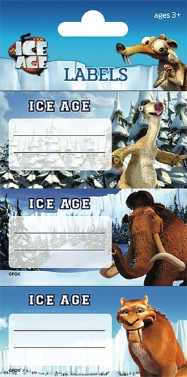 Nalepke za zvezek Ice Age, 9 nalepk