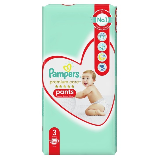 Hlačne plenice Pampers Premium 3 (6-11 kg), 48 kosov