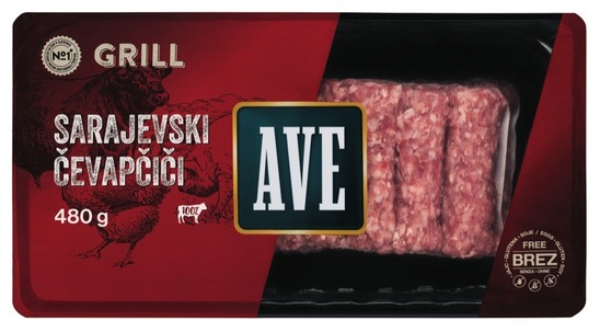 Sarajevski čevapčiči, Ave Grill, pakirano, 480 g