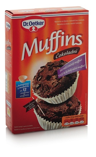 Zmes za pecivo Muffins, čokolada, Dr. Oetker, 360 g