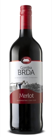 Merlot, kakovostno rdeče vino, Vinska klet Goriška Brda, 1 l