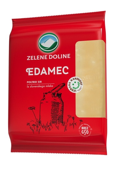 Sir Edamec, brez laktoze, Zelene Doline, pakirano, 550 g