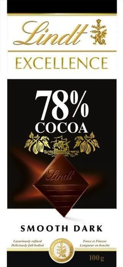 Temna čokolada s 78 % kakava Excellenc, Lindt, 100 g