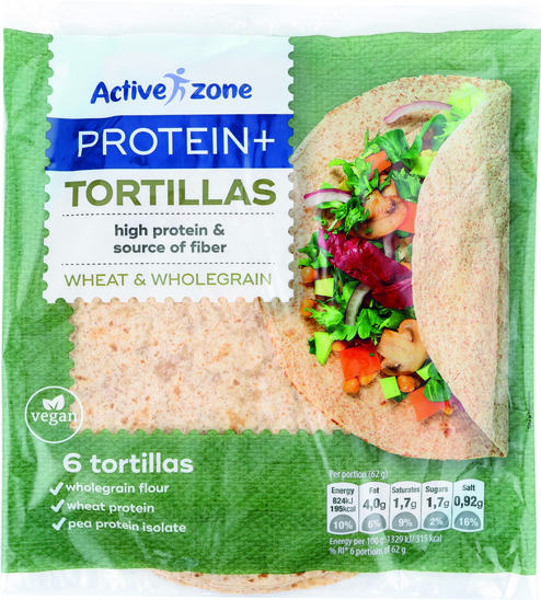 Proteinska tortilija, Active Zone, pakirano, 370 g, 6/1