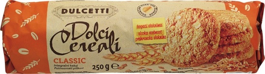 Polnozrnati keksi, klasik, Dulcetti, 250 g