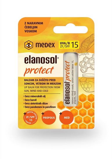 Balsam za ustnice, Elanosol Protect, ZF15, Medex, 5,1 g