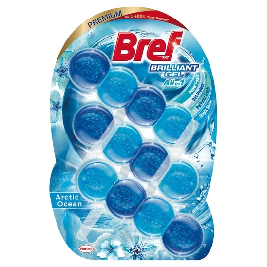 WC osvežilec, Bref Brilliant Gel Arctic Ocean, 3 x 42 g