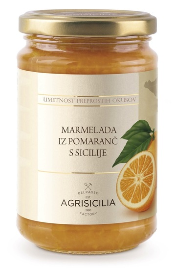 Marmelada Agrisicilia, pomaranča, Sicilija, 240 g