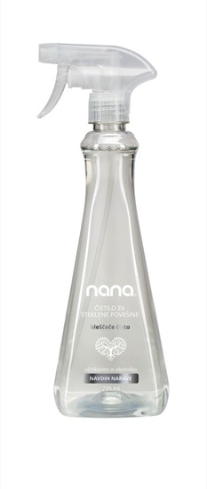 Eko čistilo za steklo, bleščeče čisto, Nana, 735 ml